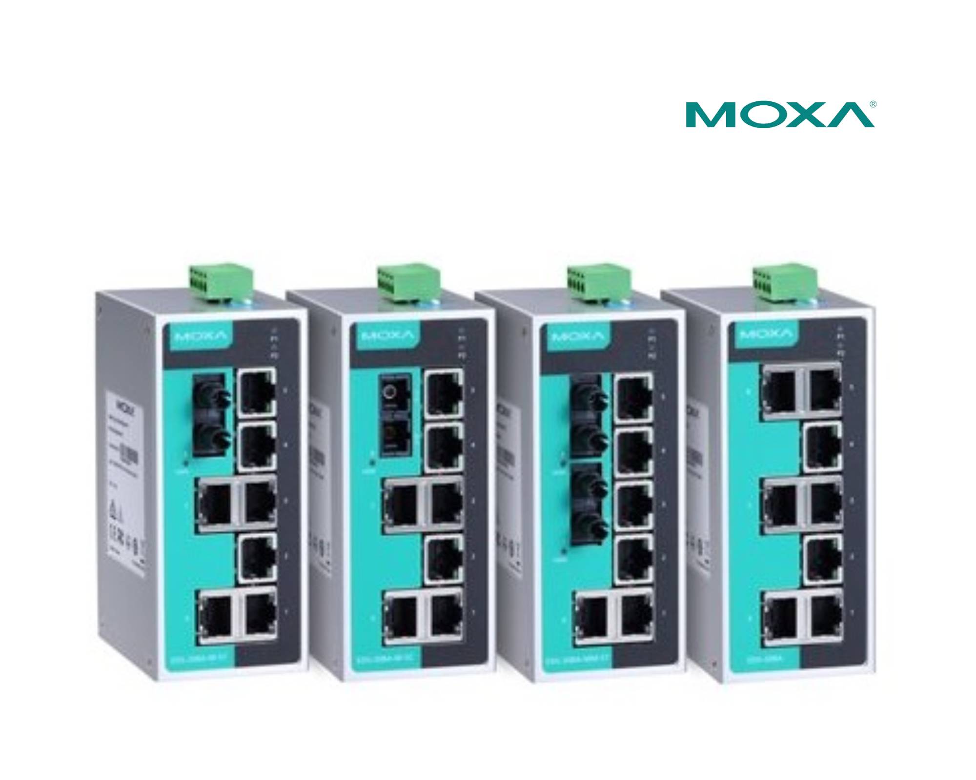 Moxa EDS-208A Series of Unmanaged Switches Family Photo