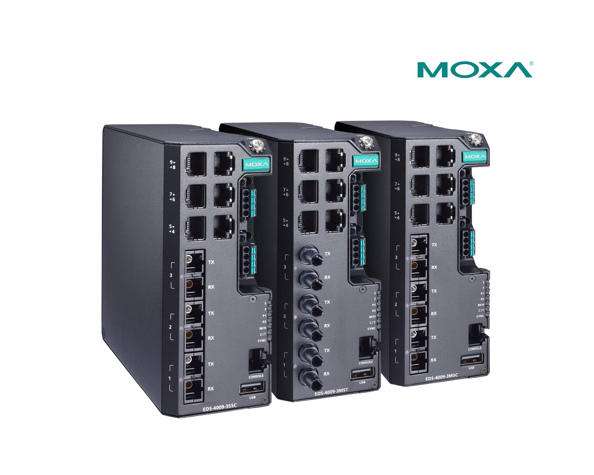 Moxa EDS-4009 Series of Managed Switches Family Photo