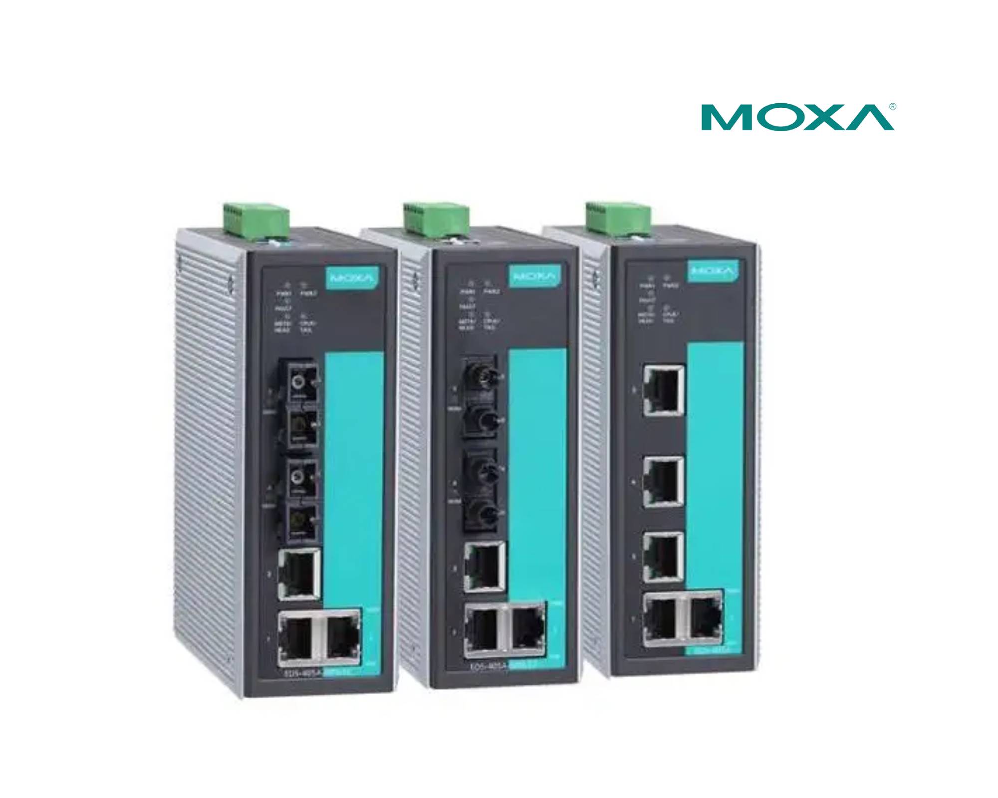 Moxa EDS-405A Series of Managed Switches Family Photo